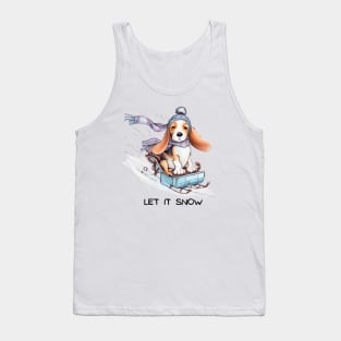 LET IT SNOW - Basset Hound Tank Top